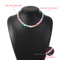 Beauty Pearl Chain Rainbow Flower Necklace Beach Necklace For Holiday